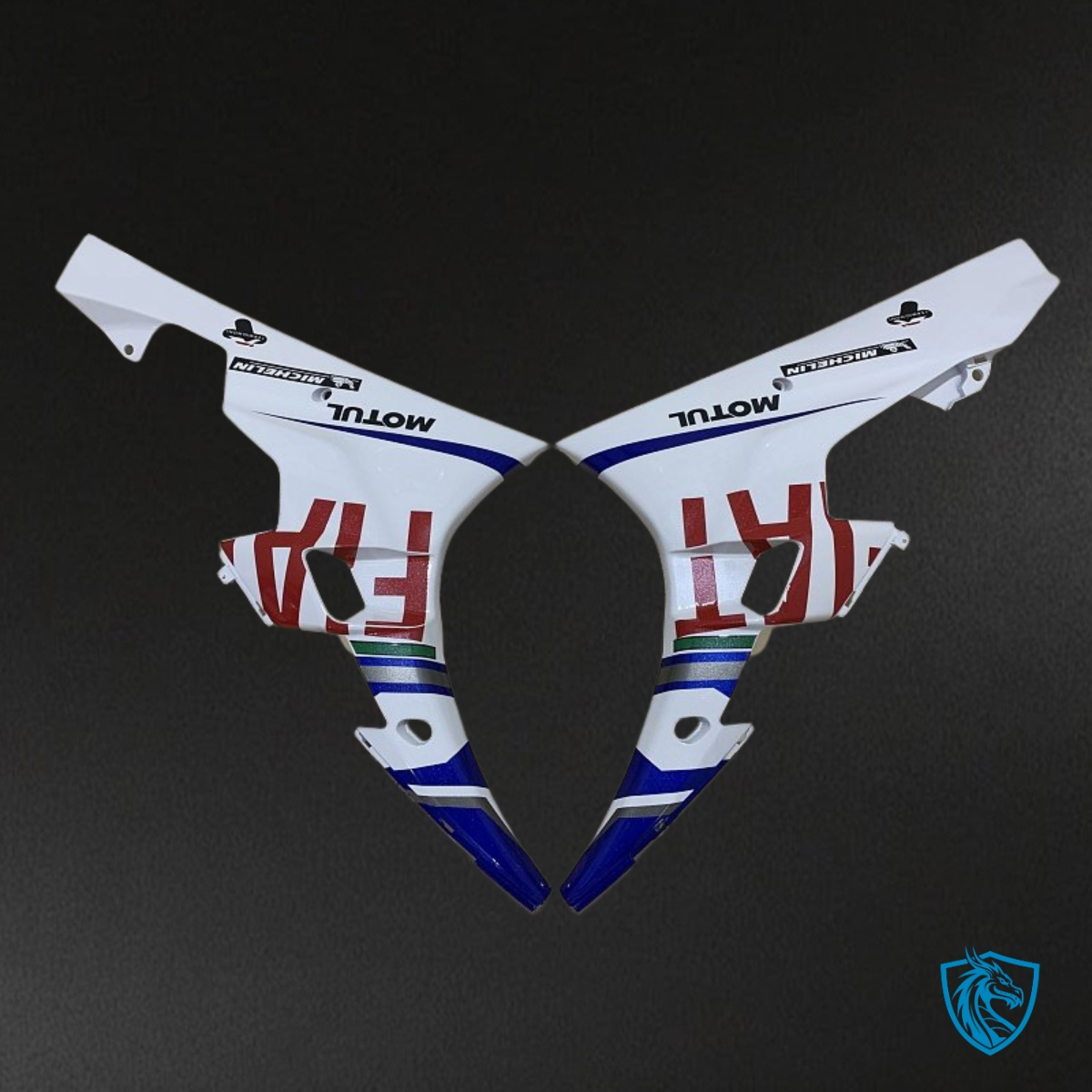 Yamaha YZF R6 (2006-2007) White & Blue Fiat Fairings Kit | ABS Bodywork