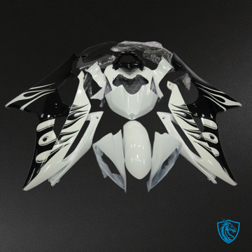 Yamaha YZF R6 (2008-2016) Black & Flame White Fairing Kit | ABS Bodywork