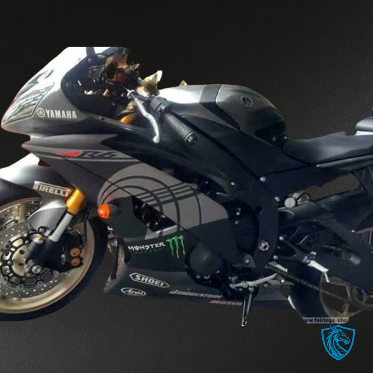 Yamaha YZF R6 (2008-2016) Black & Gray Fairings Kit | ABS Bodywork