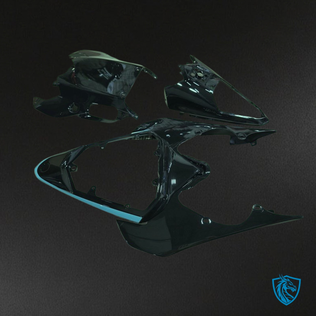 Yamaha YZF R6 (2008-2016) Black & Light Blue Petronas Fairing Kit - Aftermarket ABS Bodywork