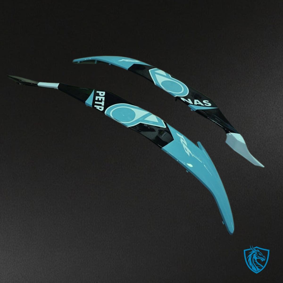 Yamaha YZF R6 (2008-2016) Black & Light Blue Petronas Fairing Kit - Aftermarket ABS Bodywork
