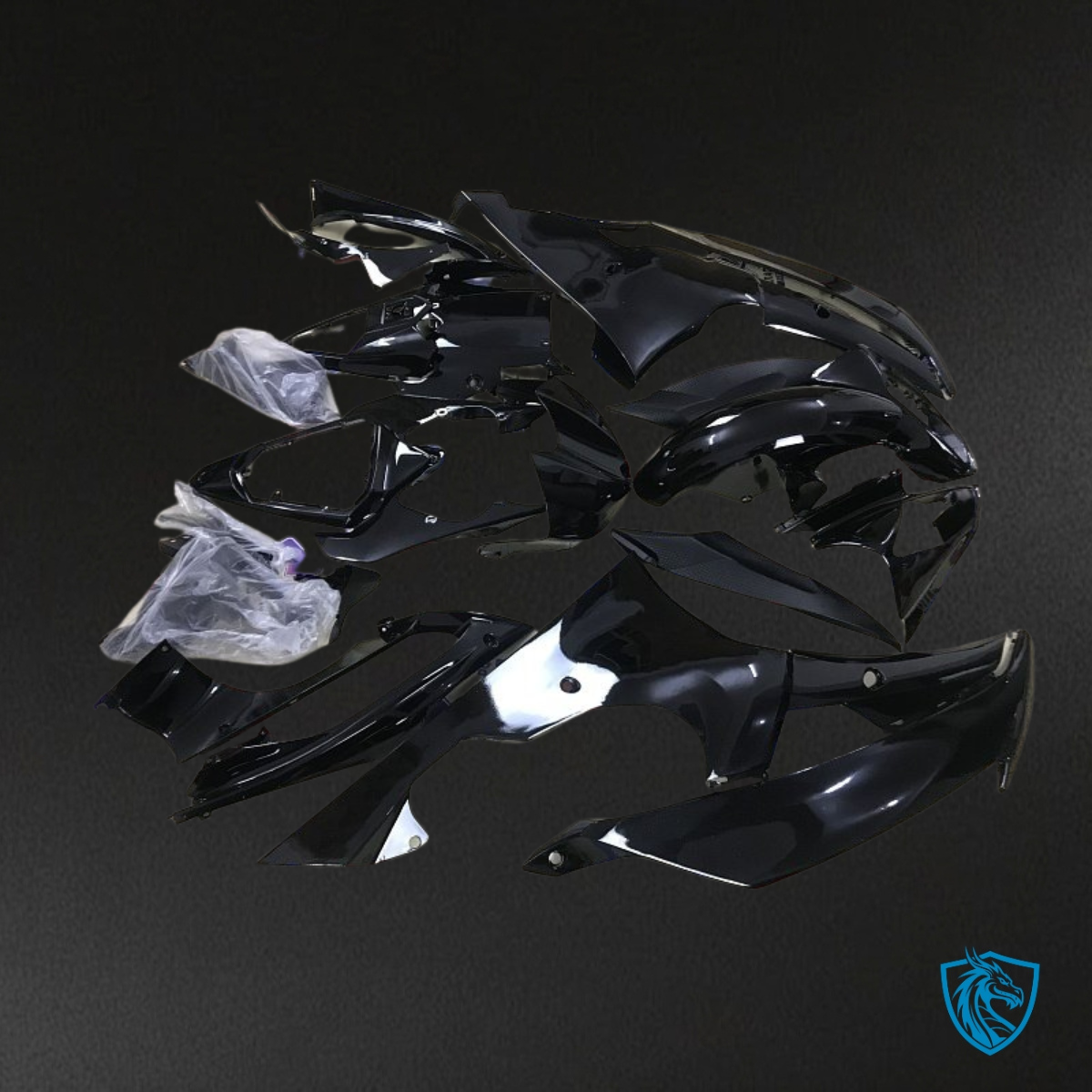 Yamaha YZF R6 (2008-2016) Glossy Black - Custom ABS Fairing Kit