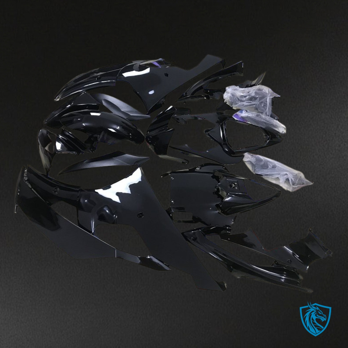 Yamaha YZF R6 (2008-2016) Glossy Black - Custom ABS Fairing Kit