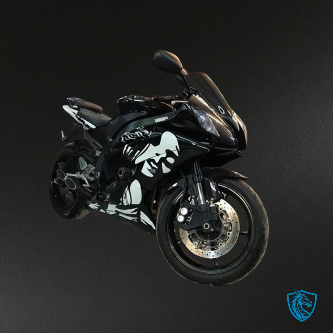 Yamaha YZF R6 (2008-2016) Black & White Girl Logo Fairing Kit - Aftermarket ABS Bodywork