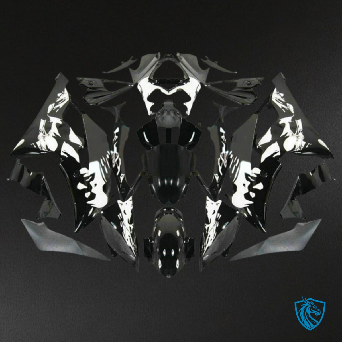 Yamaha YZF R6 (2008-2016) Black & White Girl Logo Fairing Kit - Aftermarket ABS Bodywork