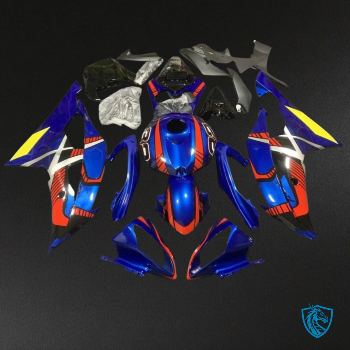 Yamaha YZF R6 (2008-2016) Blue, Black & Red Fairings Kit | ABS Bodywork