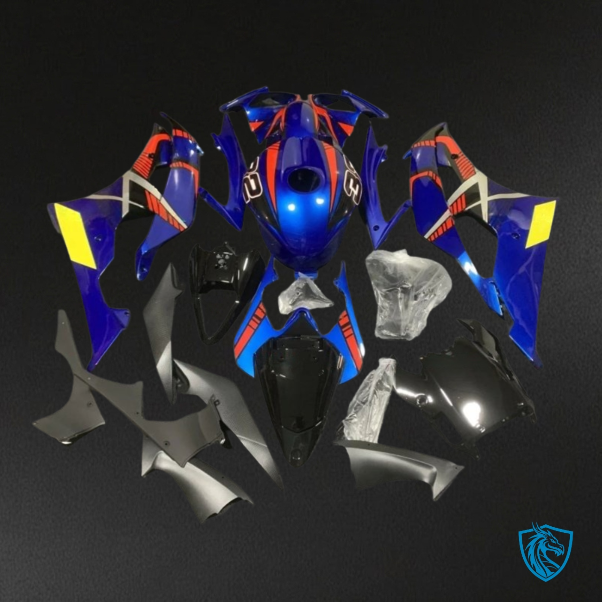 Yamaha YZF R6 (2008-2016) Blue, Black & Red Fairings Kit | ABS Bodywork