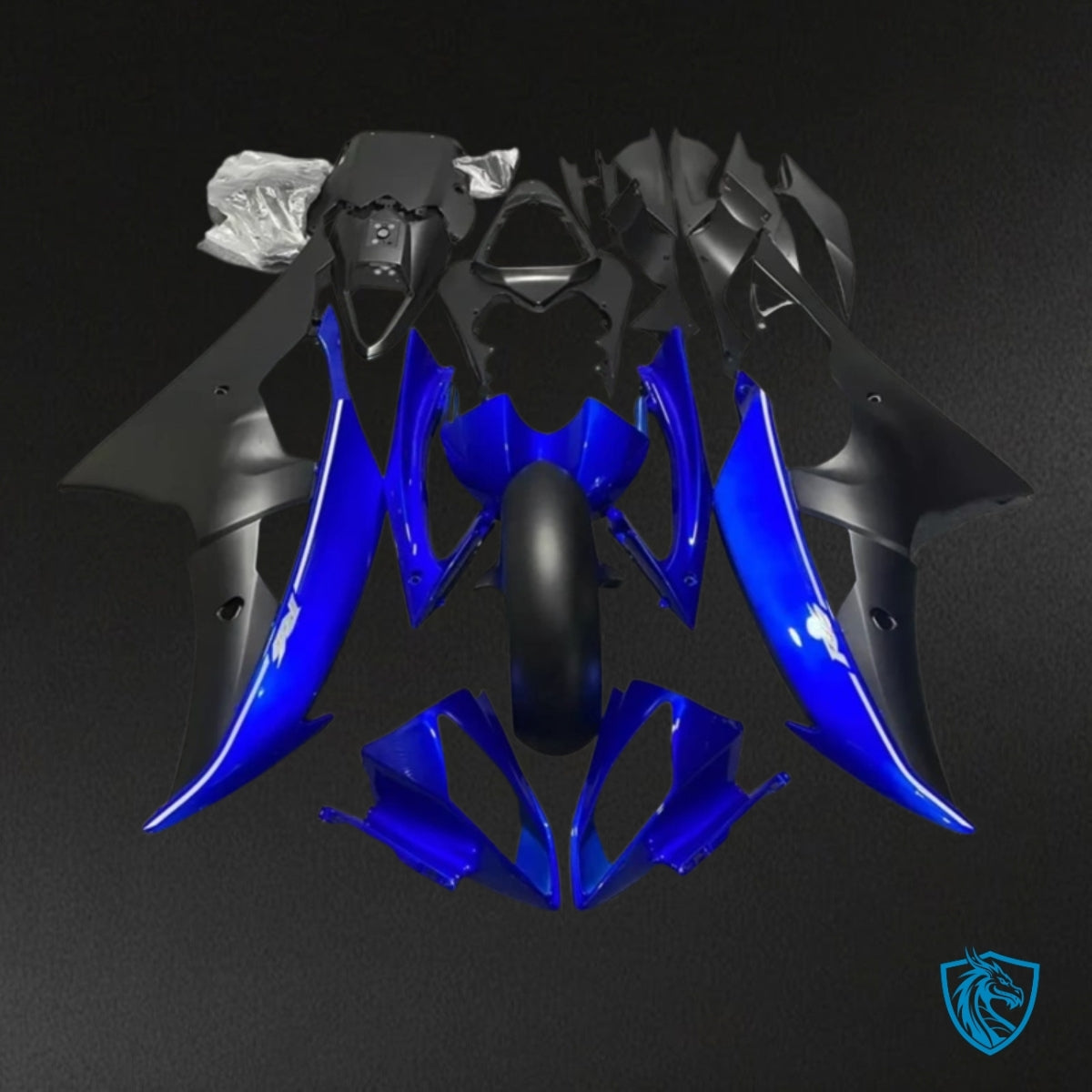 Yamaha YZF R6 (2008-2016) Black & Blue Fairing Kit - Aftermarket ABS Bodywork