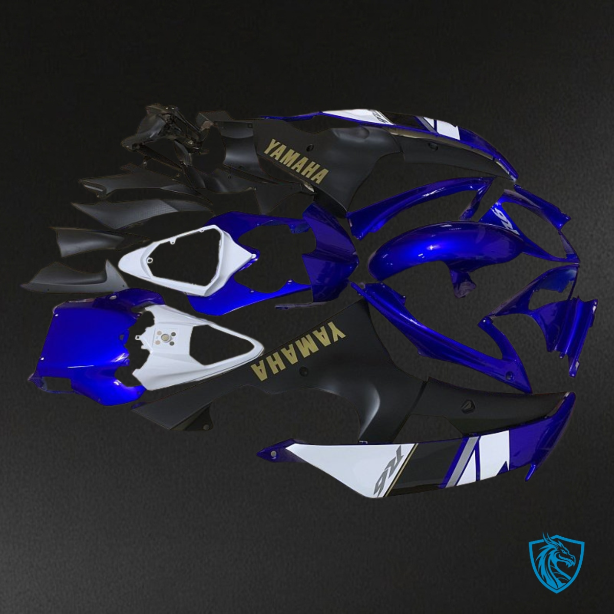 Yamaha YZF R6 (2008-2016) Black & Blue Fairing Kit - Aftermarket ABS Bodywork