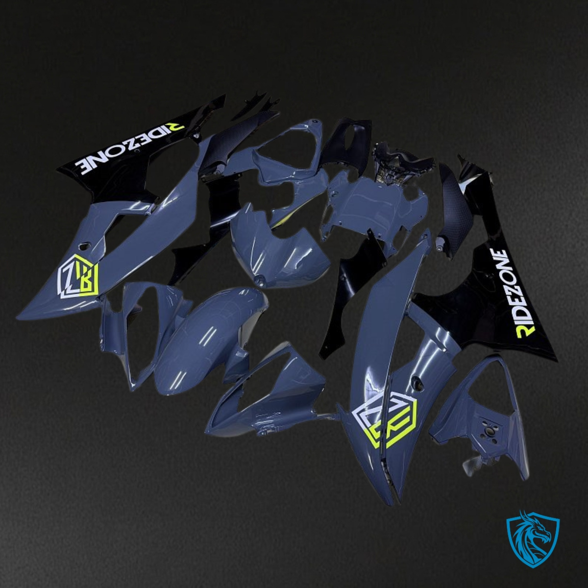 Yamaha YZF R6 (2008-2016) Dark Blue & Black - MERGEment Motorcycle Fairings Kit