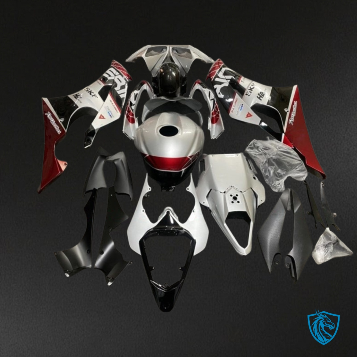 Yamaha YZF R6 (2008-2016) Black, Gray & Red - MERGEment Motorcycle Fairings Kit