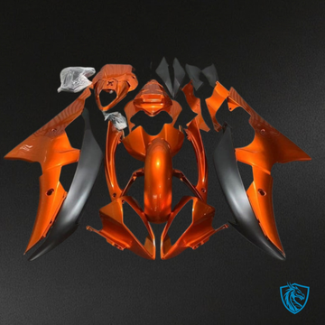 Yamaha YZF R6 (2008-2016) Orange & Black Fairing Kit - Aftermarket ABS Bodywork