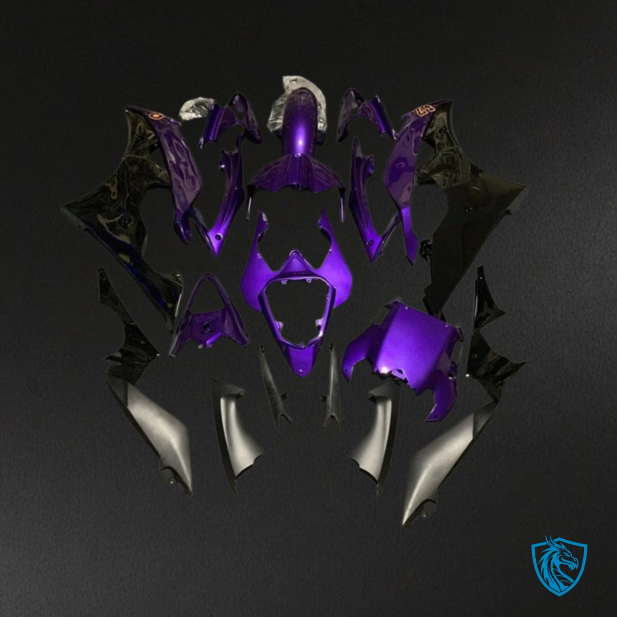 Yamaha YZF R6 (2008-2016) Black & Purple - Custom ABS Fairing Kit