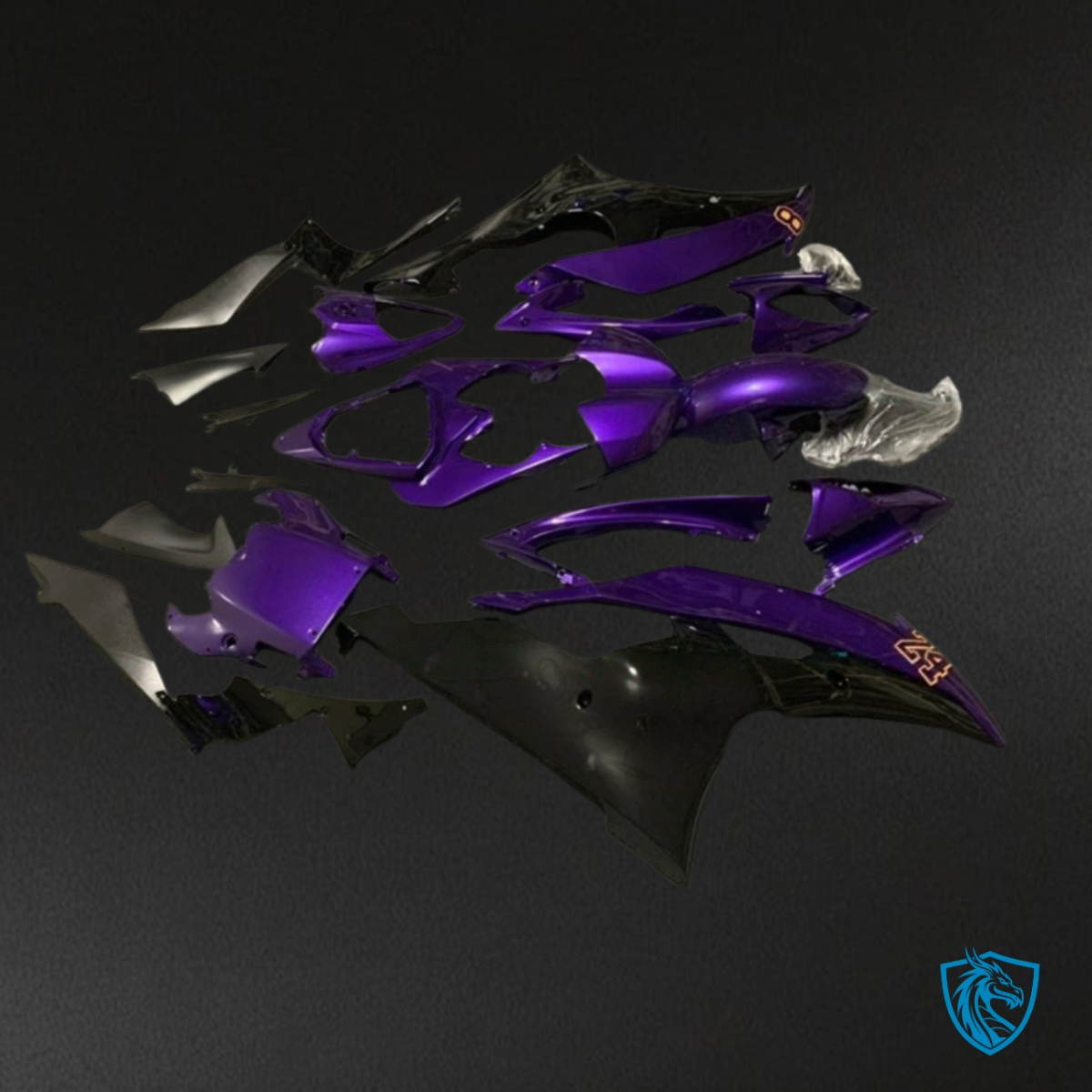 Yamaha YZF R6 (2008-2016) Black & Purple - Custom ABS Fairing Kit
