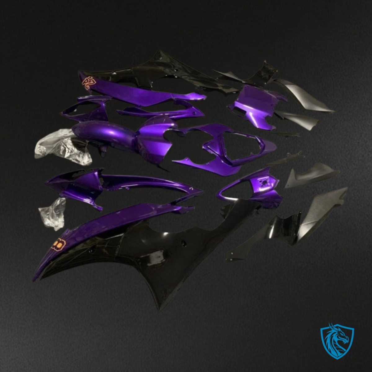 Yamaha YZF R6 (2008-2016) Black & Purple - Custom ABS Fairing Kit