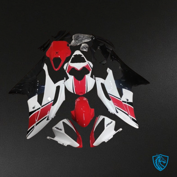 Yamaha YZF R6 (2008-2016) Gloss White, Black & Red Fairing Kit | ABS Bodywork
