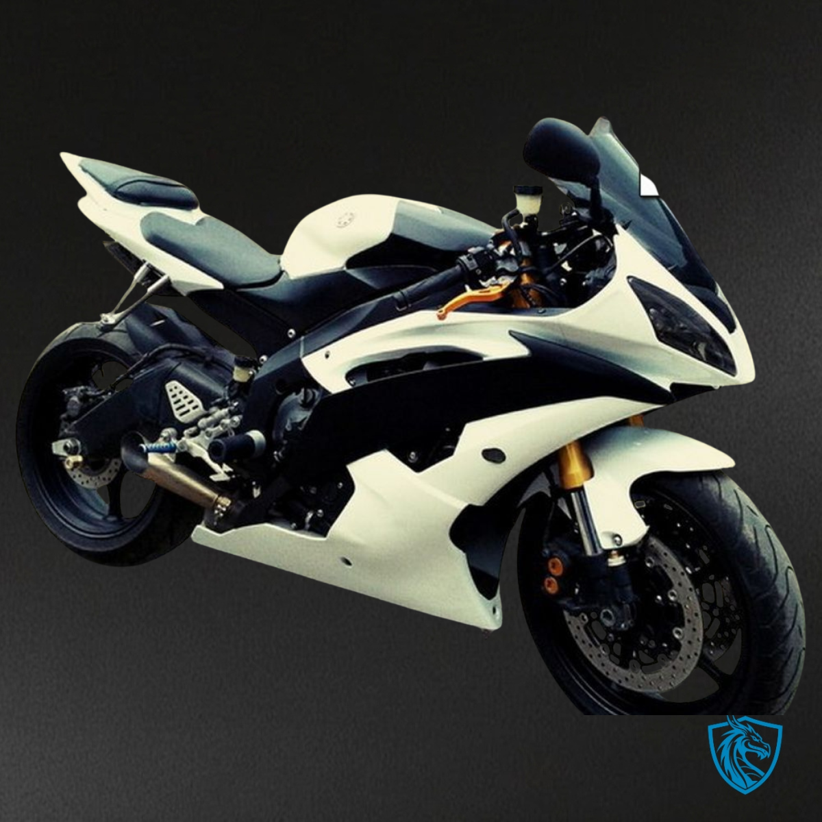 Yamaha YZF R6 (2008-2016) Black & White Fairing Kit - Aftermarket ABS Bodywork