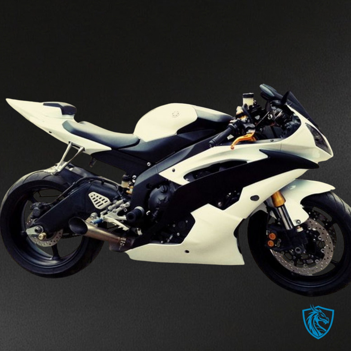 Yamaha YZF R6 (2008-2016) Black & White Fairing Kit - Aftermarket ABS Bodywork