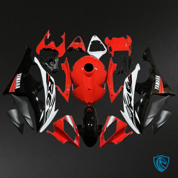 Yamaha YZF R6 (2008-2016) Red, Black & White Fairing Kit - Aftermarket ABS Bodywork