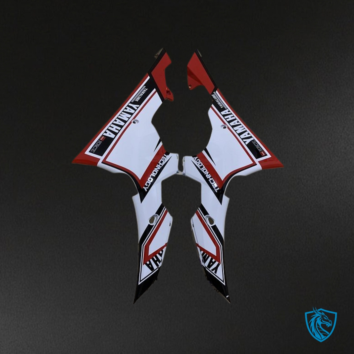 Yamaha YZF R6 (2008-2016) White, Red & Black - Custom ABS Fairing Kit