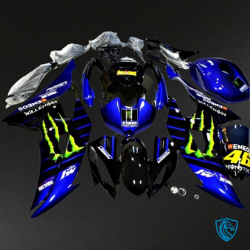 Yamaha YZF R6 (2008-2016) Blue, Green & Black Monster Fairing Kit | ABS Bodywork