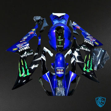 Yamaha YZF R6 (2008-2016) Blue & Black Monster Fairings Kit | ABS Bodywork
