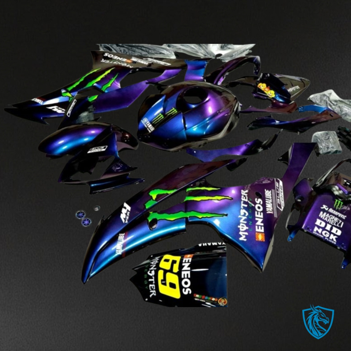 Yamaha YZF R6 (2008-2016) Blue, Purple & Black Fairing Kit - Aftermarket ABS Bodywork
