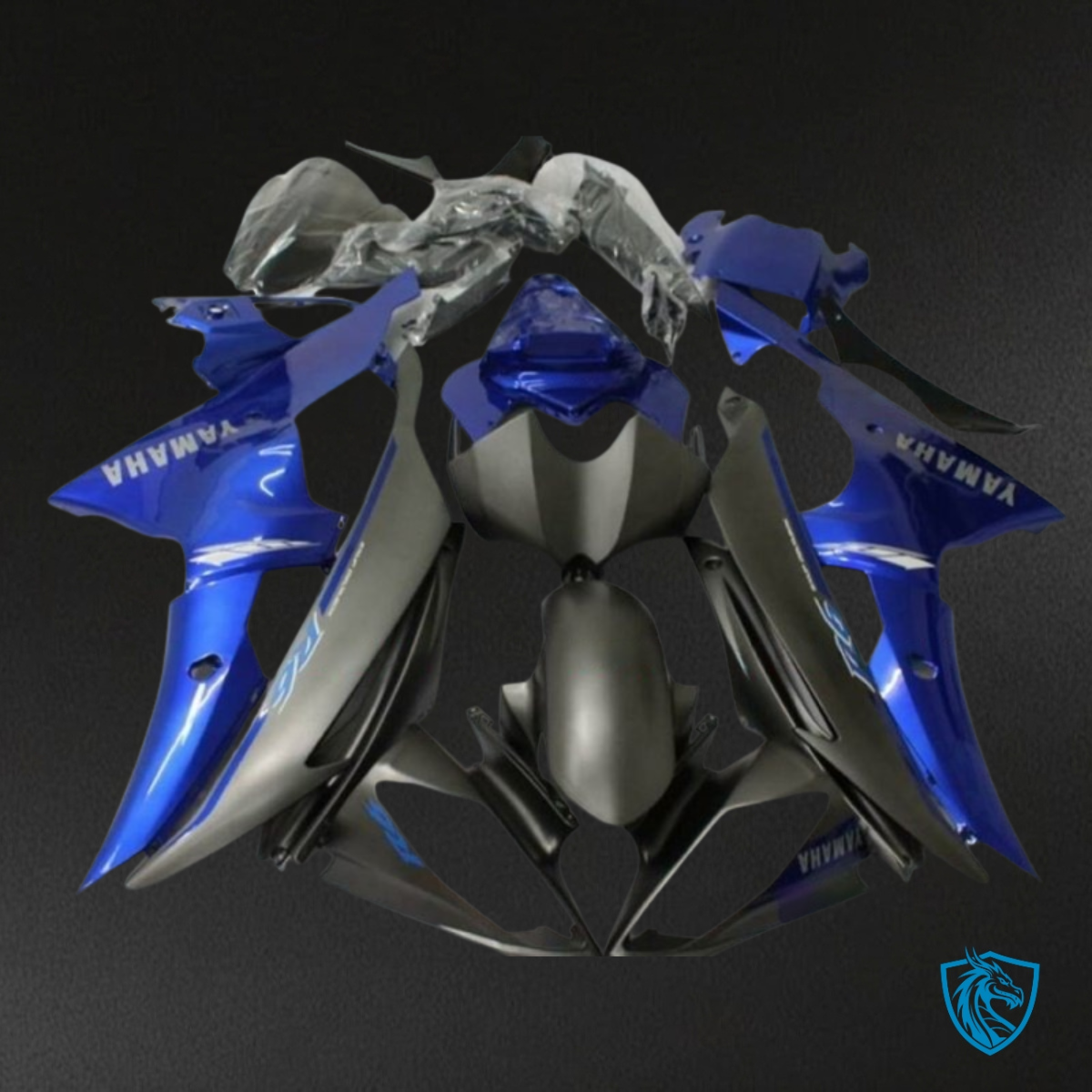 Yamaha YZF R6 (2008-2016) Blue & Black Fairing Kit - Aftermarket ABS Bodywork