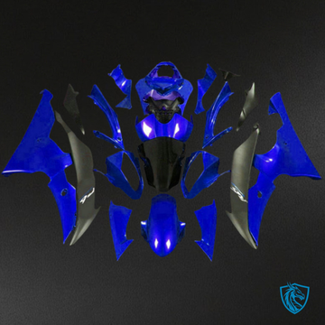 Yamaha YZF R6 (2008-2016) Blue & Black No Logo Fairing Kit - Aftermarket ABS Bodywork