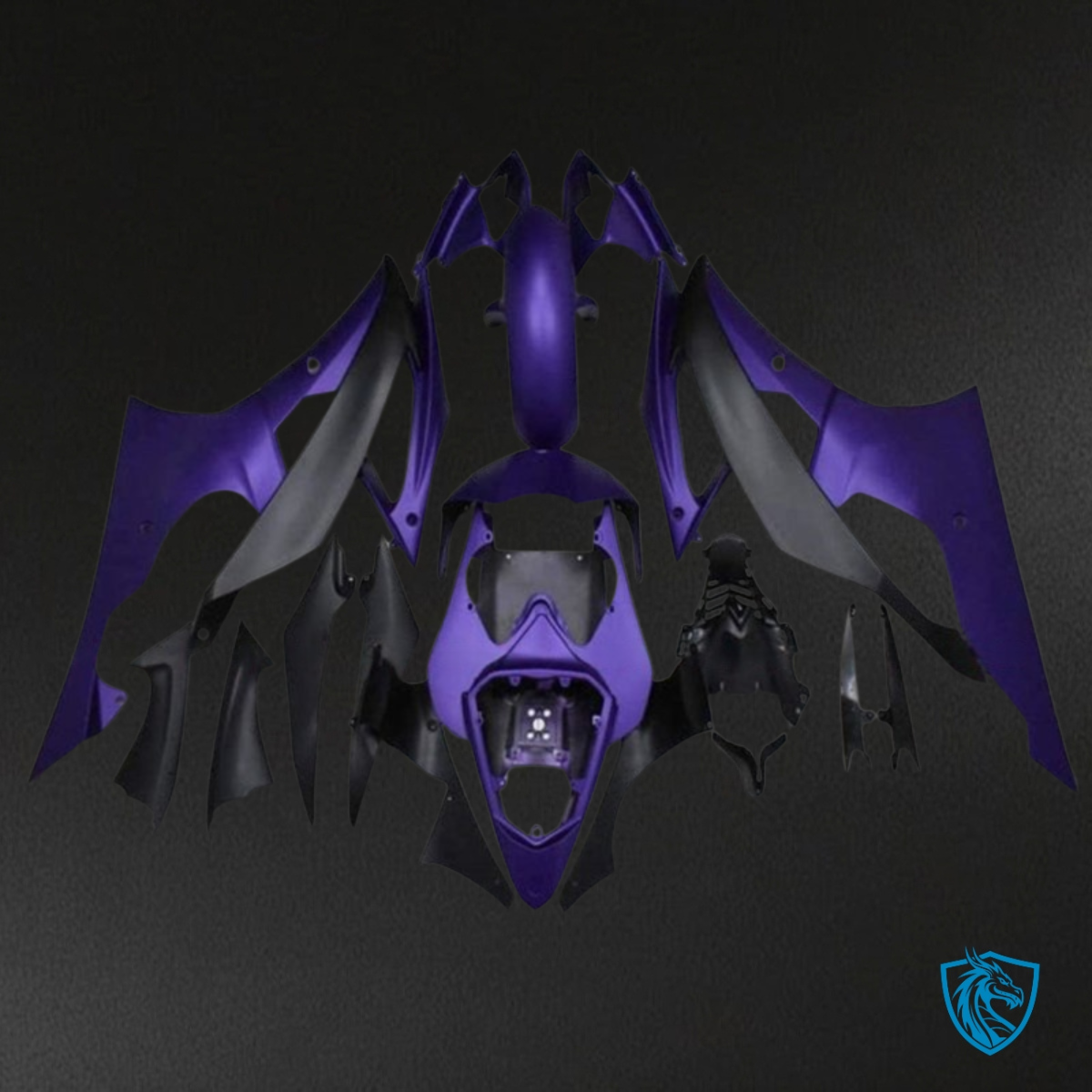 Yamaha YZF R6 (2008-2016) Purple & Black - Custom ABS Fairing Kit