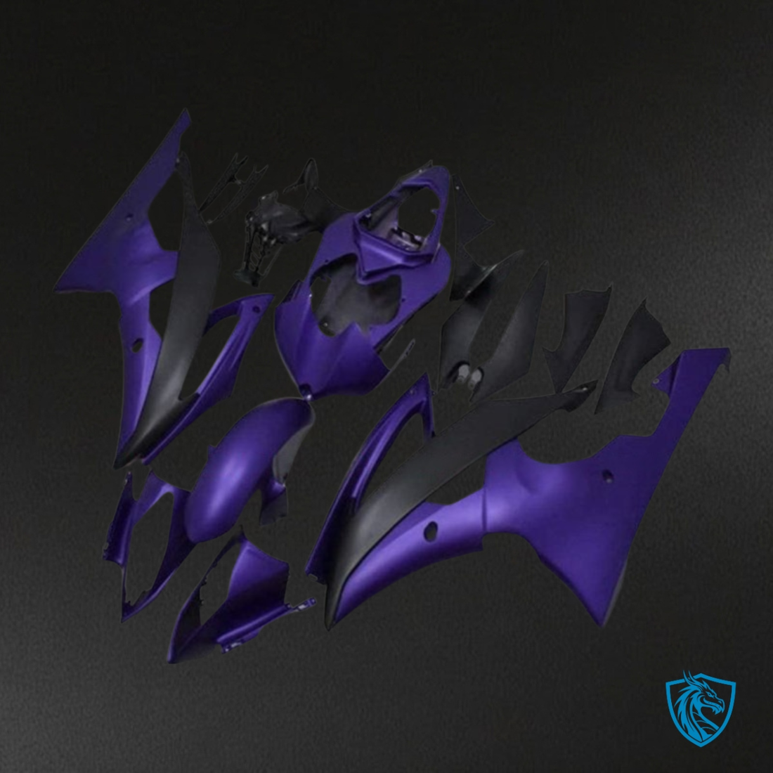 Yamaha YZF R6 (2008-2016) Purple & Black - Custom ABS Fairing Kit
