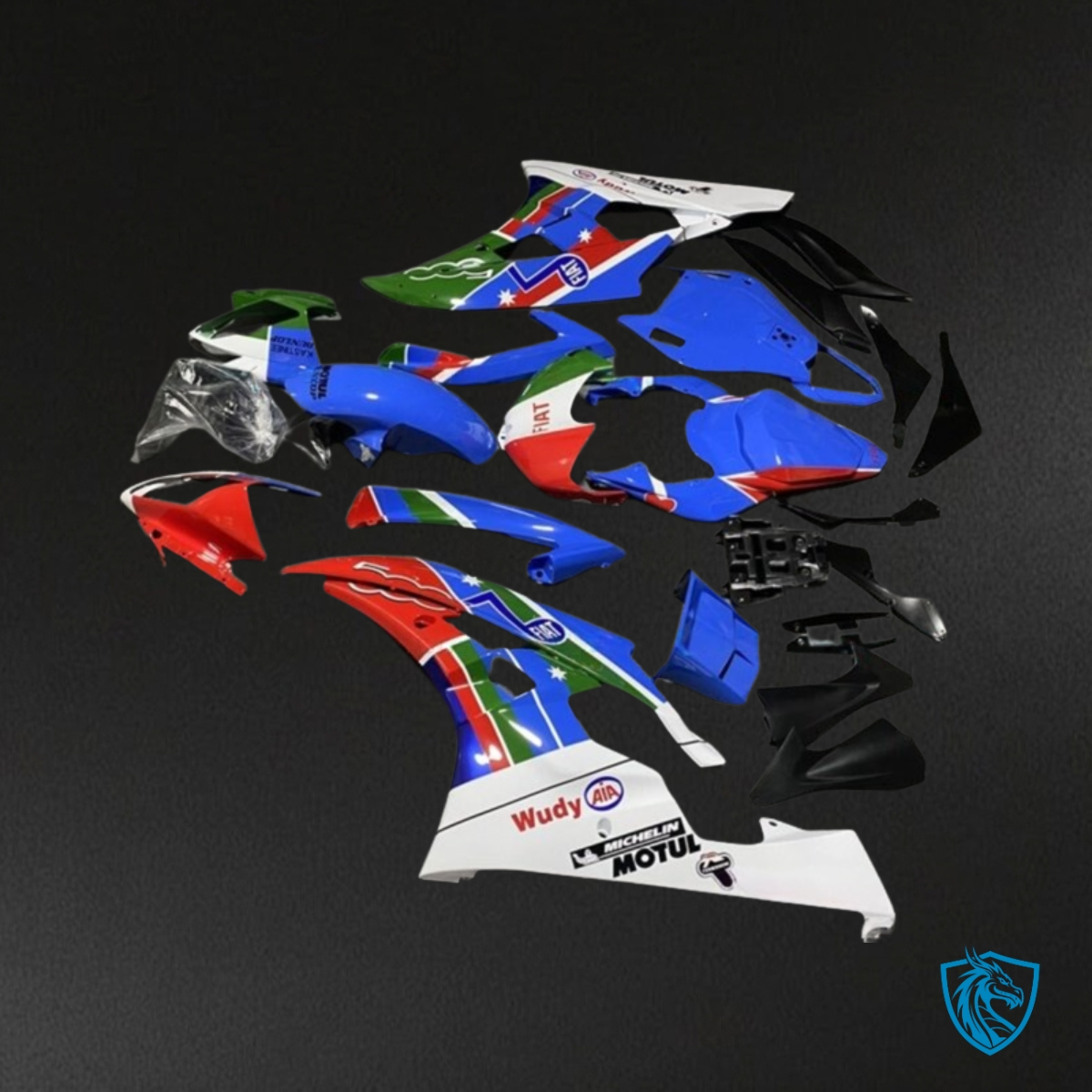 Yamaha YZF R6 (2008-2016) Blue, Red & Green - MERGEment Motorcycle Fairings Kit