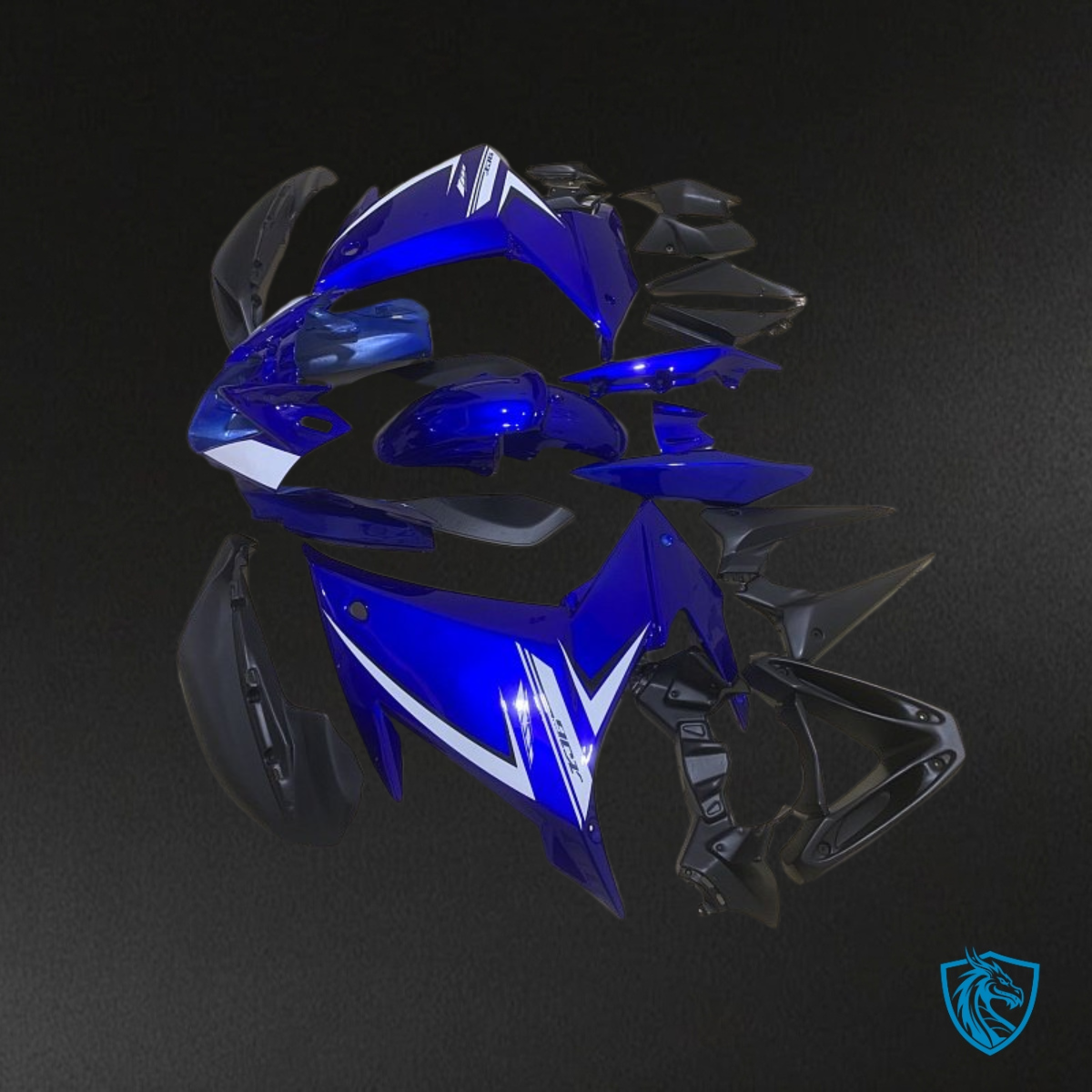 Yamaha YZF R6 (2008-2016) Blue, White & Black - Custom ABS Fairing Kit