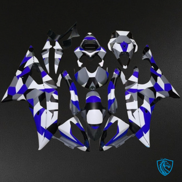 Yamaha YZF R6 (2008-2016) Blue, White & Gray Fairing Kit - Aftermarket ABS Bodywork