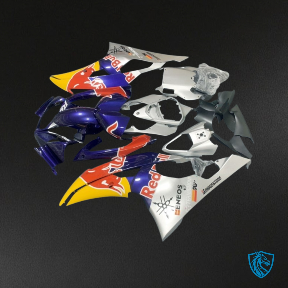 Yamaha YZF R6 (2008-2016) Blue, Yellow & Gray Red Bull Fairings Kit | ABS Bodywork
