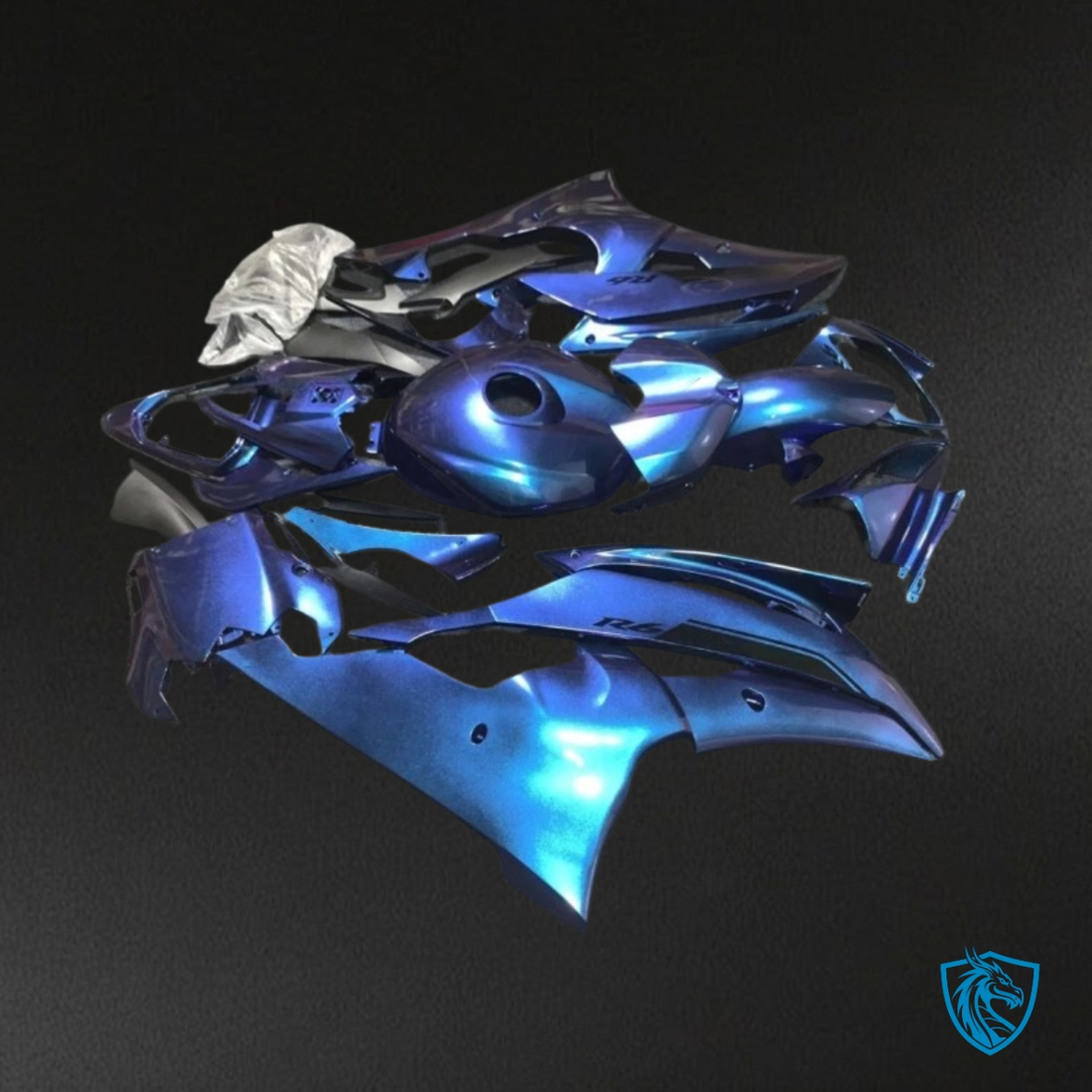 Yamaha YZF R6 (2008-2016) Chameleon Glossy Blue - MERGEment Motorcycle Fairings Kit