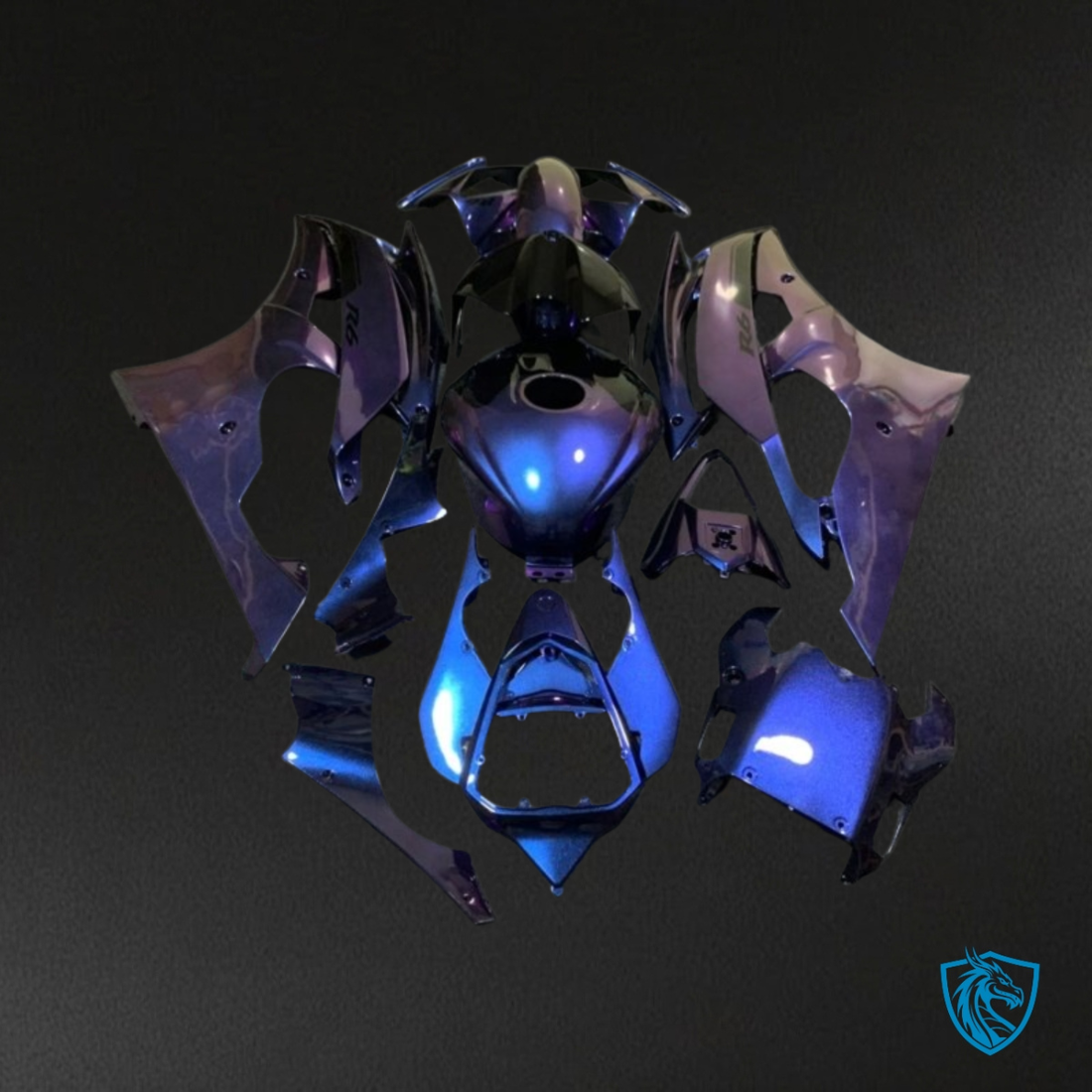Yamaha YZF R6 (2008-2016) Chameleon Effect Glossy Blue - Custom ABS Fairing Kit