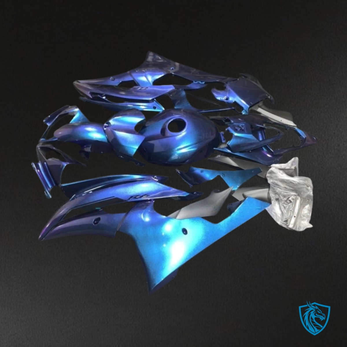 Yamaha YZF R6 (2008-2016) Chameleon Glossy Blue - MERGEment Motorcycle Fairings Kit