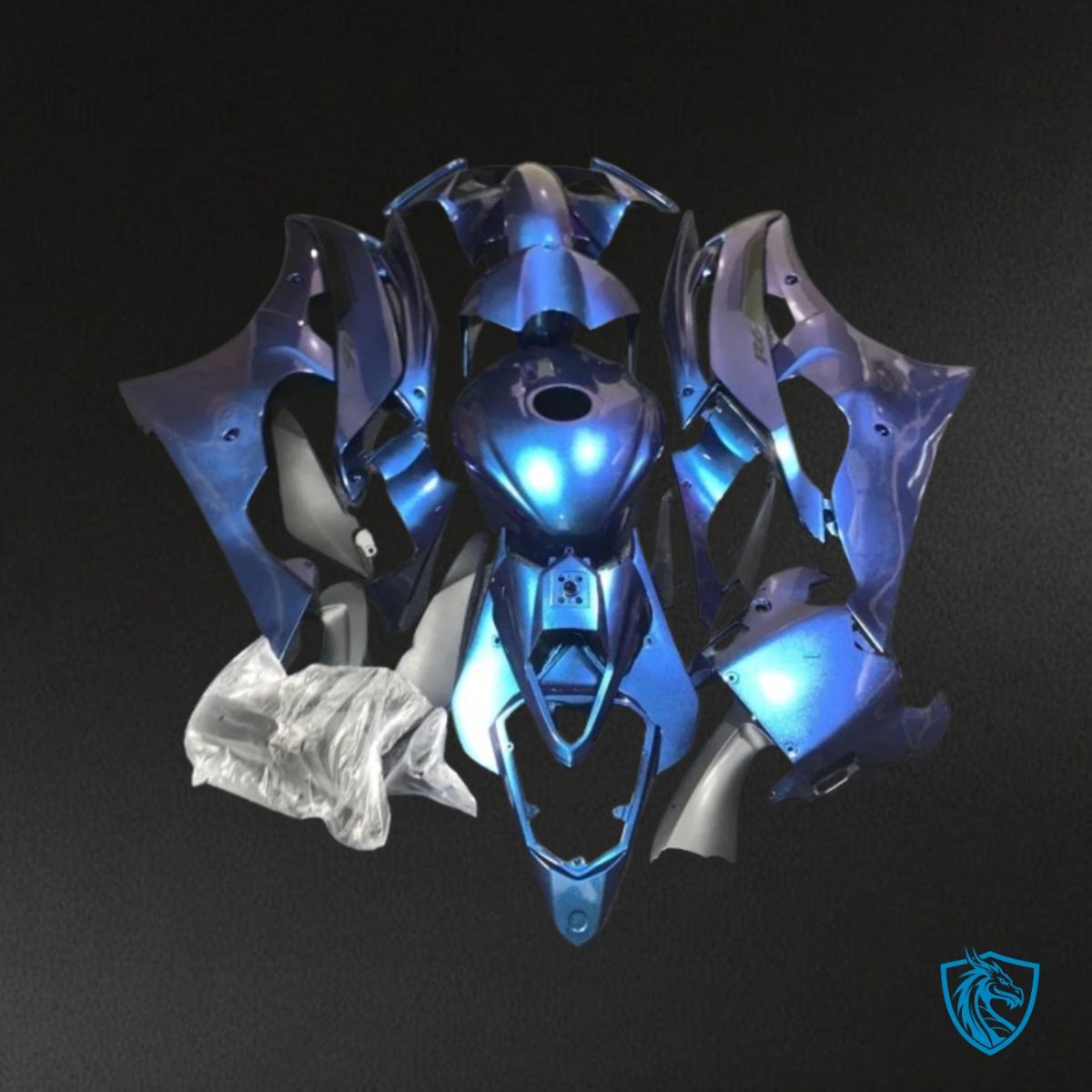 Yamaha YZF R6 (2008-2016) Chameleon Glossy Blue - MERGEment Motorcycle Fairings Kit