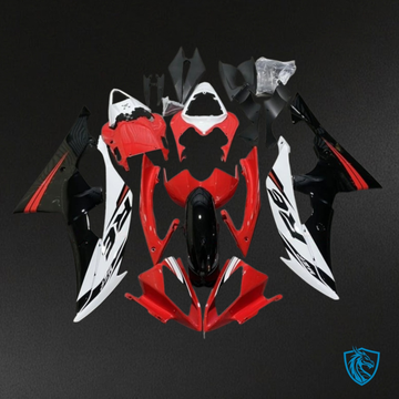Yamaha YZF R6 (2008-2016) Red, Black & White - MERGEment Motorcycle Fairings Kit
