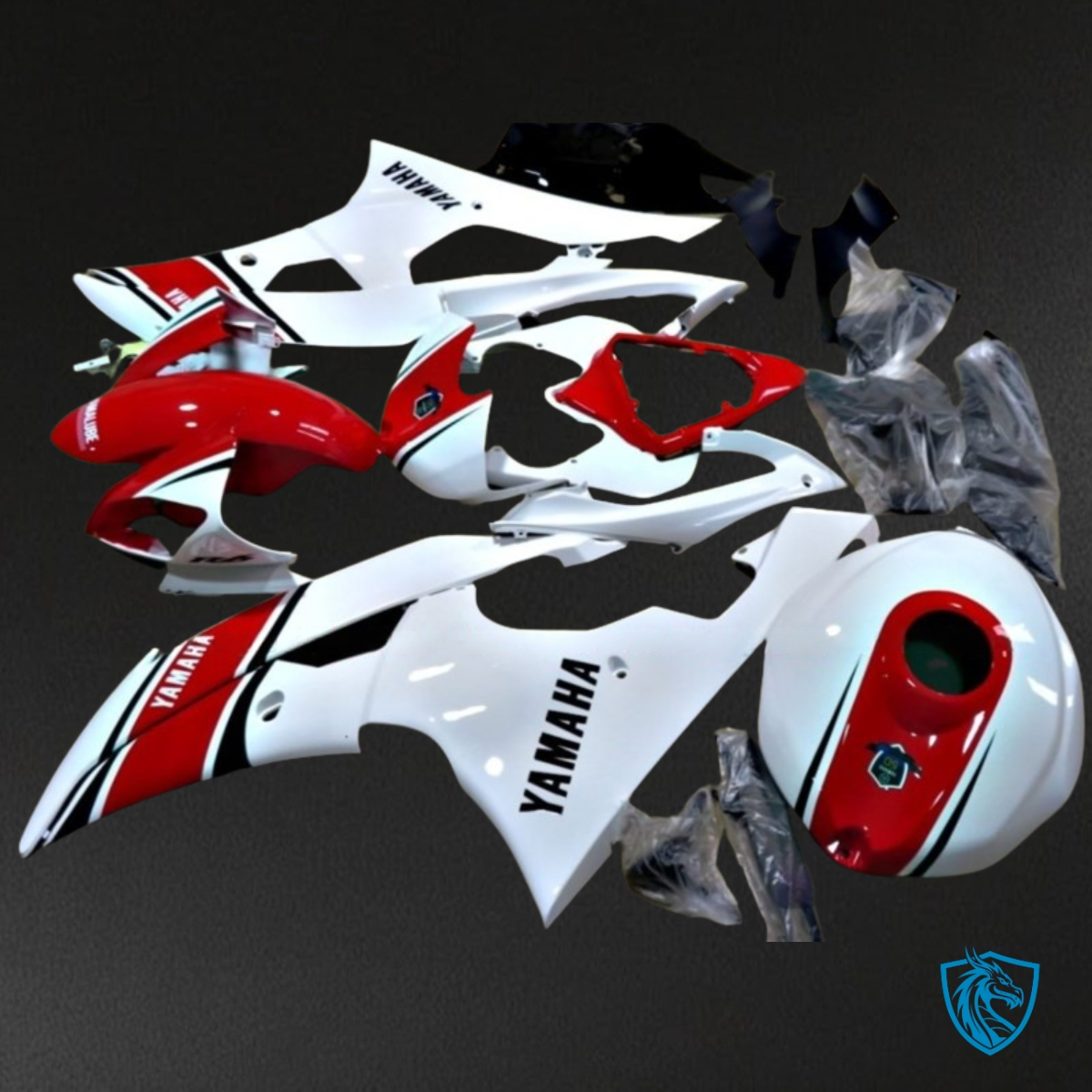 Yamaha YZF R6 (2008-2016) Red & White Fairing Kit - Aftermarket ABS Bodywork