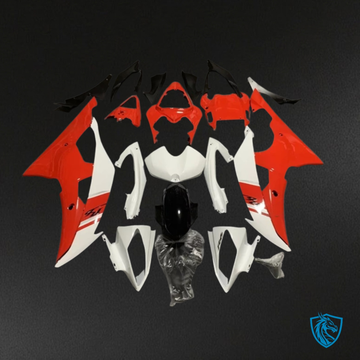 Yamaha YZF R6 (2008-2016) Gloss Red & White Fairing Kit - Aftermarket ABS Bodywork