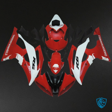 Yamaha YZF R6 (2008-2016) Red, White & Black Gloss Fairing Kit | ABS Bodywork