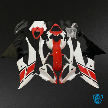 Yamaha YZF R6 (2008-2016) White, Black & Red Fairing Kit - Aftermarket ABS Bodywork