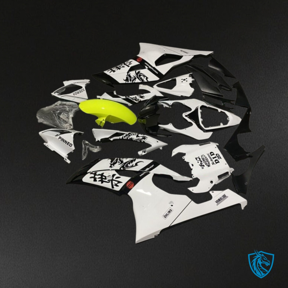 Yamaha YZF R6 (2008-2016) White, Black & Yellow Fairings Kit | ABS Bodywork