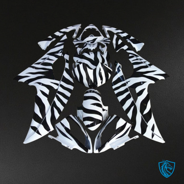 Yamaha YZF R6 (2008-2016) White & Black Zebra Fairing Kit - Aftermarket ABS Bodywork