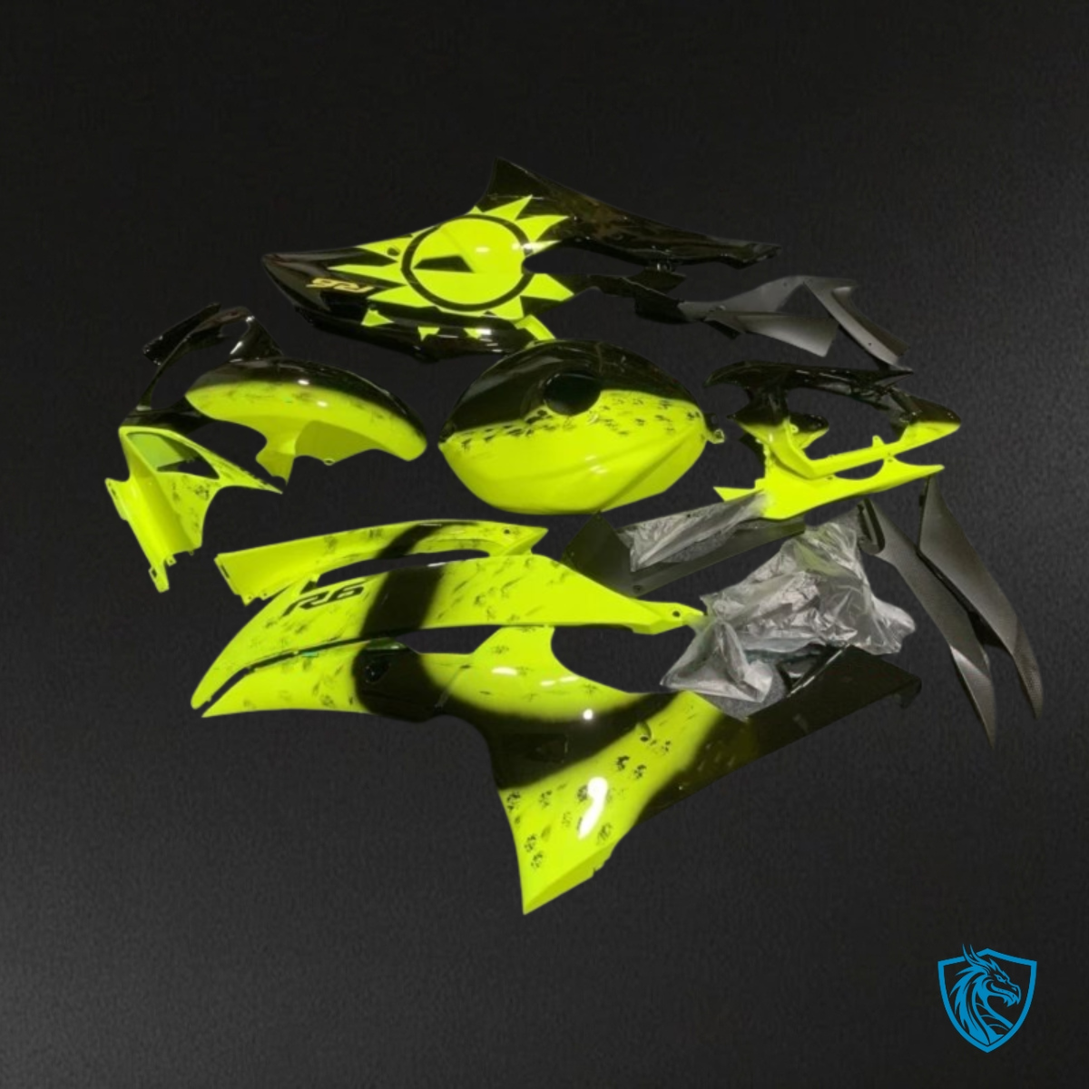 Yamaha YZF R6 (2008-2016) Yellow & Black Bright - MERGEment Motorcycle Fairings Kit