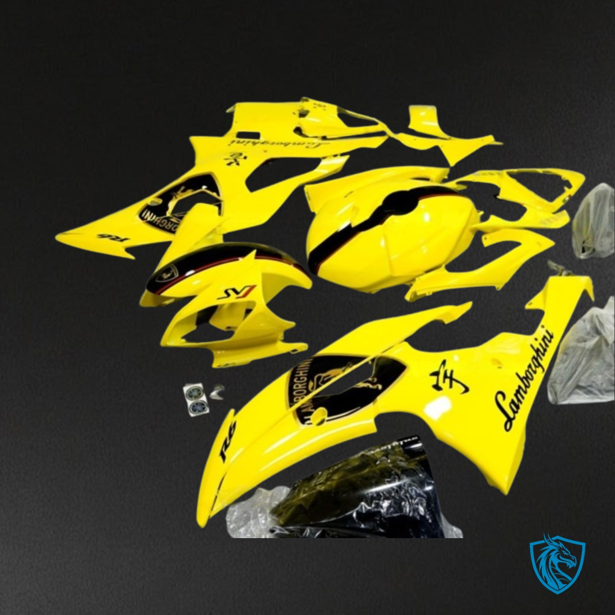 Yamaha YZF R6 (2008-2016) Yellow & Black - Custom ABS Fairing Kit