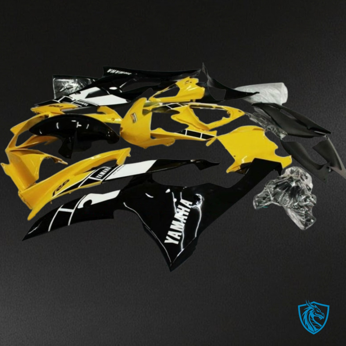 Yamaha YZF R6 (2008-2016) Yellow, Black & White Fairing Kit - Aftermarket ABS Bodywork