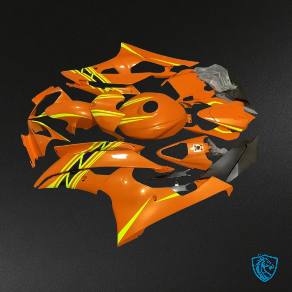 Yamaha YZF R6 (2008-2016) Glossy Orange & Yellow - Custom ABS Fairing Kit